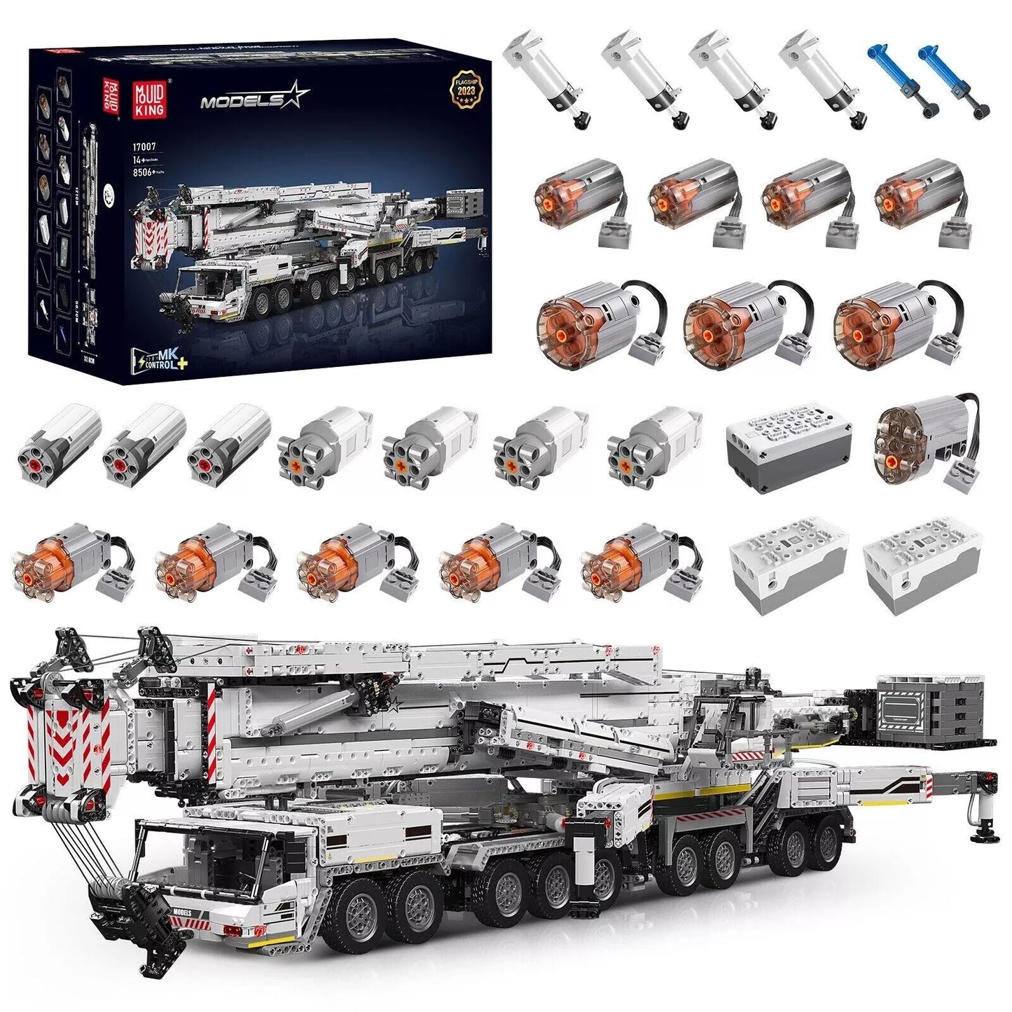 Mould King 17007 Liebherr LTM 11200 RC Technik Kranwagen Klemmbausteine